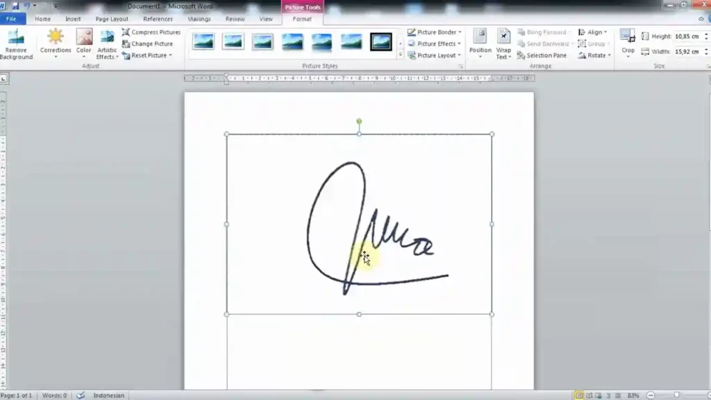 Cara Menghilangkan Background Tanda Tangan di Word